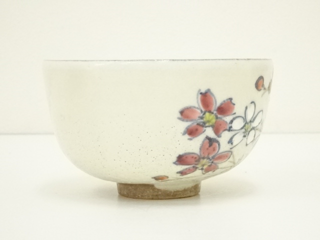 道具 ] - 道具 京焼 中村香菊造 乾山写粉引桜花茶碗（共箱